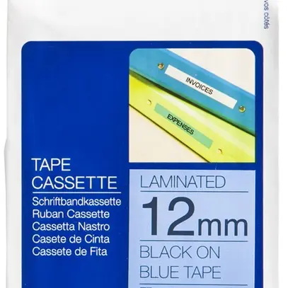 Cassette ruban Brother TZe-531 12mm×8m, bleu/noir 