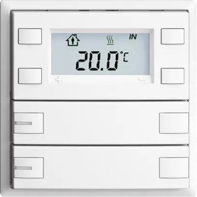 Poussoir RTH ENC KNX 2× EDIZIOdue F blanc, avec LED RGB 