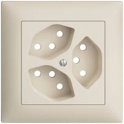 Kit frontale EDIZIOdue crema 88×88mm 3×T13 con shutter 