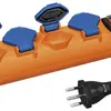 Presa multipla STEBA STRONG 5×T13 3m Gdv 3×1.5mm² arancione con interrutore IP44 