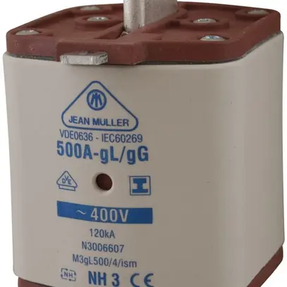 Fusible HPC DIN-3 400V/500A gL/gG verrous de saisie isol. 