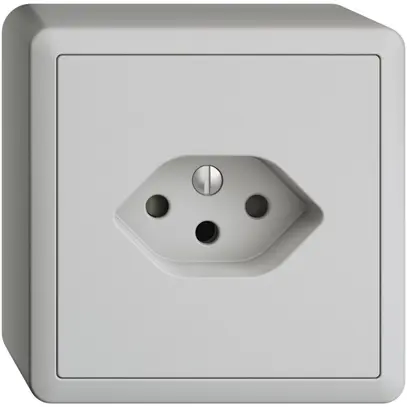 Presa AP EDIZIOdue T13 grigio chiaro, con shutter 