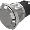 Contact à poussoir EAO 82 1COM raccord souder plat Ø19mm encliqueté acier aff. 