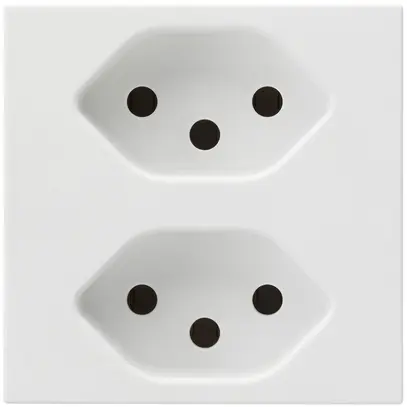 Presa per armadio a specchio Hager, 2×T13, D, bianco 