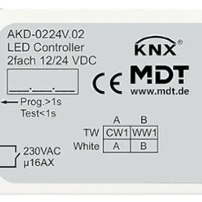 Alimentazione LED KNX MDT AKD-0224V.02 2-can 72W 12…24V 