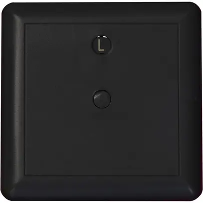 Coperchio ad innesto Ammer 115×115mm, disco selezione, termopl., nero RAL9005 