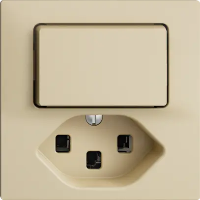 Kombination 6/1L+T23 16A EDIZIOdue vanille 