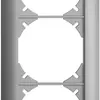 Cadre de recouvrement EDIZIOdue 1×3 silver 
