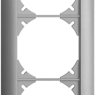 Cadre de recouvrement EDIZIOdue 1×3 silver 