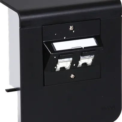 Supporto d'apparecchio Hager per SL20055 nero, 2×cat.6 