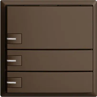 Pulsante KNX RGB EDUE, 250mW, c.LED RGB, 3×pulsante, com.1×tasto, cof 