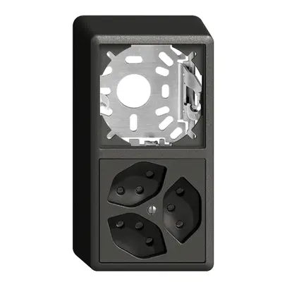 AP-Kombination leer+3×T13 EDIZIOdue schwarz 