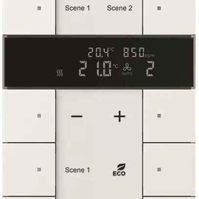 Contrôleur grand ABB-Tenton, 10 touches, CO2/humidité, blanc studio mat 
