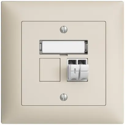 Presa audio INC Push Type EDIZIOdue FMI, 1×, kit di dicitura, crema 