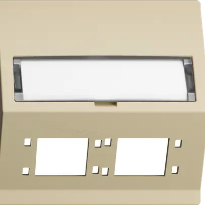 Kit montage INC EDIZIOdue F sortie oblique 2×R&M cat.6A/LC spécial, vanille 
