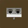 Scatola INC kallysto 2×RJ45s marrone parallelo 