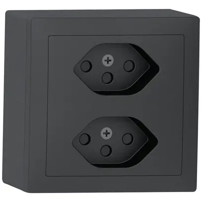 AP-Steckdose Sidus 2×T13 anthrazit 