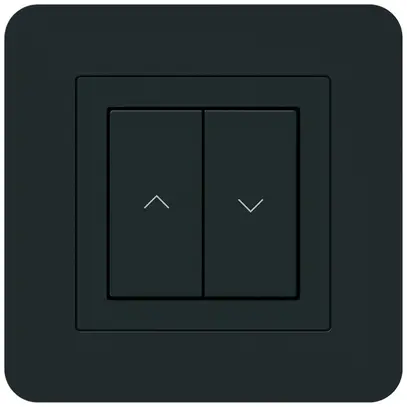 Pulsante per tapparelle KNX INC Hager BA kallysto.trend C doppio 94×94mm nero 