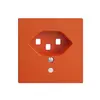 Plaque frontale EDIZIOdue T23 orange 60×60mm, lentille, 