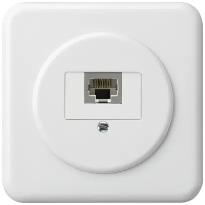 Scatola di raccordo INC basico 1×RJ45s bianco 