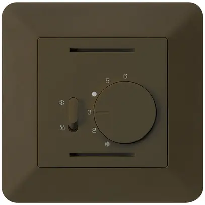 Termostato INC Hager kallysto.trend, con interr.di riscald./raffred., marrone 