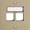 Montageset S-One EDIZIOdue F für 2×RJ45 gerade, sand 