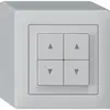 Interruttore per tappar.AP kallysto grigio chiaro con 4 tasti 