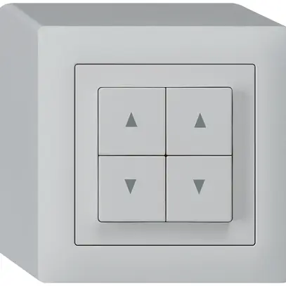 Interruttore per tappar.AP kallysto grigio chiaro con 4 tasti 