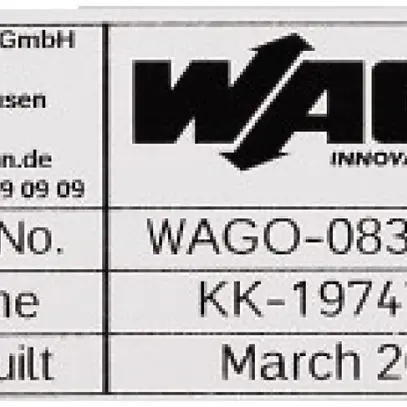 Plaque d'identifi.WAGO 44×99mm rouleau avec 500 étiquettues argent 