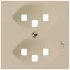 Plaque frontale pour prise Hager kallysto 2×T23 1×S H beige 