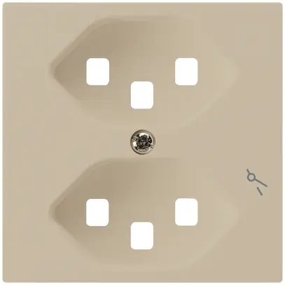 Piastra frontale per presa Hager kallysto 2×T23 1×S H beige 