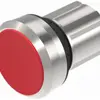 EB-Drucktaster EAO45, I, rot Ring silber bündig 