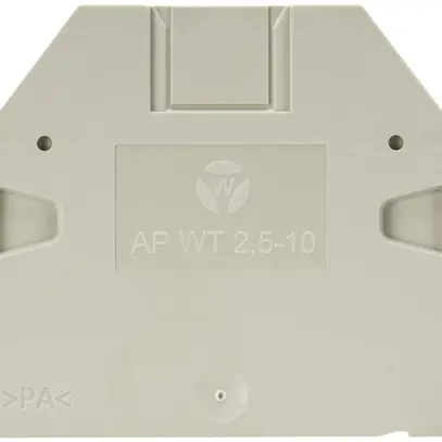 Abschlusswand Wieland AP, für Reihenklemmen WT 2.5…, 47mm, grau 