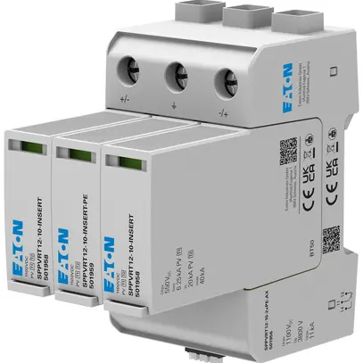 Déflecteur combiné Eaton SPPVRT12-10-2+PE-AX DC 1000V 3.8kV 