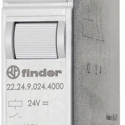 Relè di comando AMD Finder 22.24, 2R 20A/24VDC AgSnO2 460Ω 1.25W, 1UM 