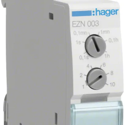 Relè a tempo Hager EZN003 scivoloso all'impegno 1W 10A 