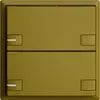 Poussoir ENC KNX 2× EDIZIOdue colore olive RGB avec LED 