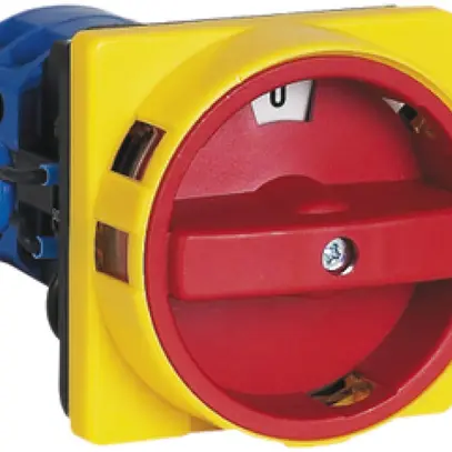 Interrupteur rotatif INC K&N, 16A/400V 0/3L, manette ro, 64×64mm, Ø8.5mm, "0" 