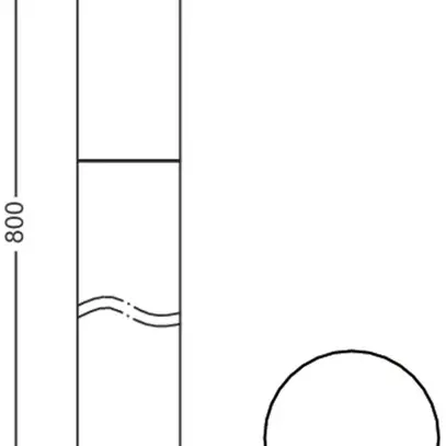 Paletto luminoso Philips Utrecht E27 1×20W pedana 810mm IP44 antracite 