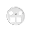 Kit di copertura Sdue Q, p.presa multimedia p.2×RJ45 Keystone, p.Ø60mm bianco 