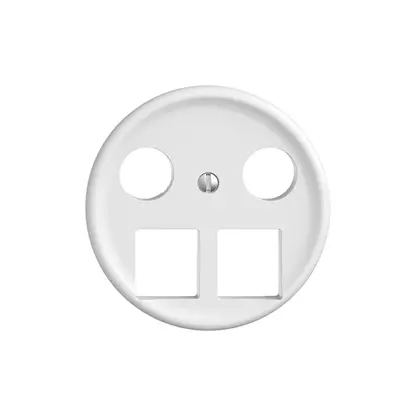 Kit di copertura Sdue Q, p.presa multimedia p.2×RJ45 Keystone, p.Ø60mm bianco 