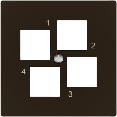 Kit di montaggio EDIZIO.liv EASYNET S-One SNAPFIX® destra per 4×RJ45 ma 