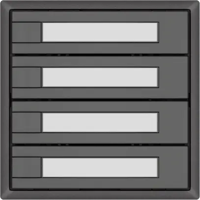 Poussoir universel EDIZIO.liv UNI SNAPFIX® 12…48V s.LED 4× comm.1T étiqu.grf 