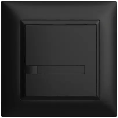 Poussoir ENC KNX 1× EDIZIOdue noir RGB sans LED avec insert papier 