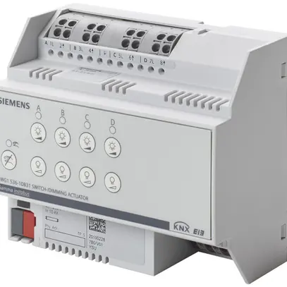 Attuatore-commutatore/variatore KNX AMD Siemens N 536D31, 4×230VAC 10AX, 1…10V 