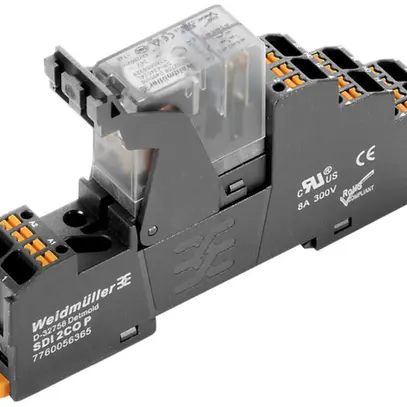 Interface relais WM 24VDC LED vt diode d.prote. 2 contacts inv. 250VAC 5A PUSHIN 