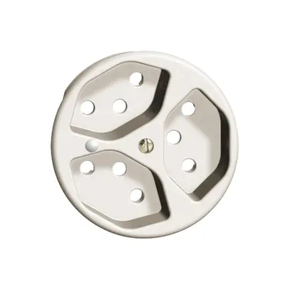 Frontscheibe FH 3×T13 weiss Ø58mm mit Linse 