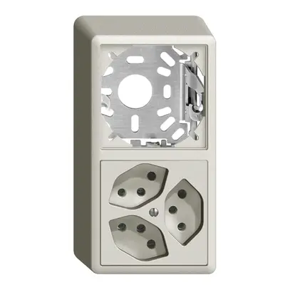 Combinazione AP vuoto+3×T13 EDIZIOdue grigio chiaro 