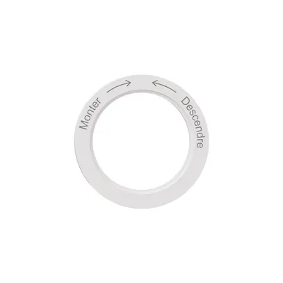 Disque indicateur NEVO, p.interrupteur rotatif, Monter-> <-Descendre, blanc 