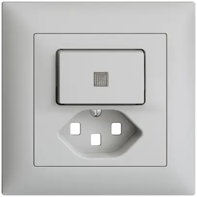 Kit frontale INC EDIZIOdue grigio chiaro 88×88mm T23 con lente 